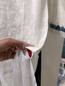 Elegant Embroidered White Kurta