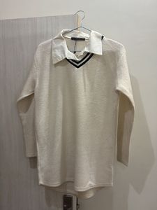 korean Collared Knit long  Sweater over