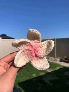 Handmade Crochet Flower Hair Clip