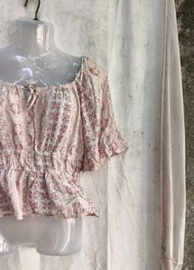 Boho Smocked Cropped Top