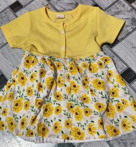 Yellow Floral Baby Dress