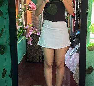 Flowy White Mini Skirt