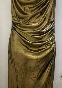 Gold Metallic Party Dress