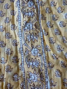 Yellow Floral Print kurta