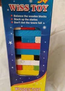 Classic Wooden Block Stacking Game