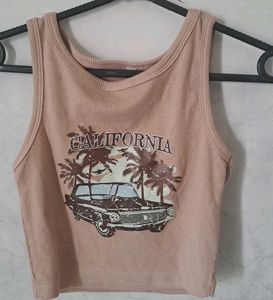 Brown Crop Top