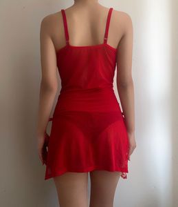 Red bodycon mini dress/Lingeria Set