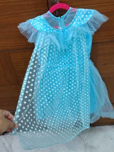 Girls Blue Princess Dress with Cape