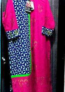 Stylish Pink Kurta with Geometric Print