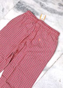 Chic Red Printed Pants