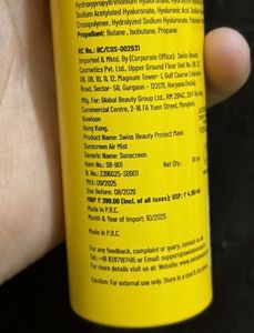 Swiss Beauty SPF 50 Sunscreen Air Mist