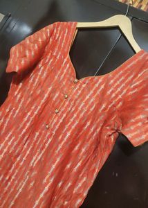 Coral Color Suit Salwar With Dupatta Bust 40