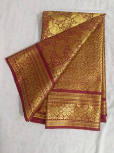 Elegant Red &amp; Gold Silk Saree
