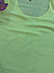 Light Yellow Sleeveless Sheer Top