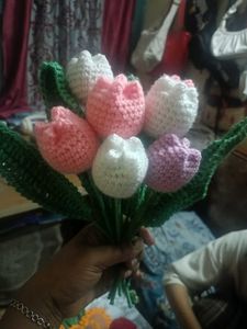 Handmade Crochet Tulip Bouquet