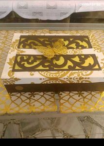 DECORATIVE BOX WITH LEATHER DETAILING
