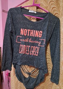 Back Cutout Crop Top