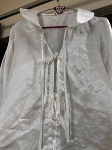 PINTEREST WHITE SATIN SHIRT