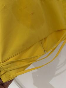 Yellow Sleeveless Crop Top