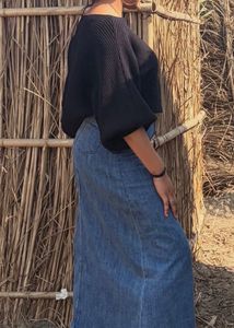 Denim Maxi Skirt