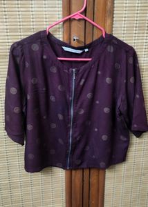 Melange Ethnic Crop Top