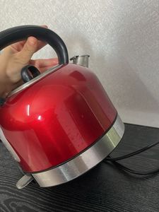 Red Electric Kettle with Temperature Gauge