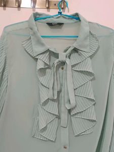 Chic Ruffled Neck Blouse