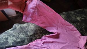 Formal Pink Striped Button-Up Shirt
