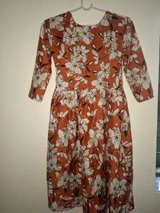 Aliya cut Floral Print Dress🤎