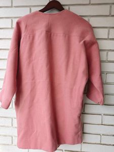 Imported Elegant Pink Oversized Coat