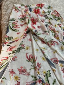 Floral Print Split Leg Pants