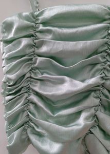 Mint Green Ruched Spaghetti Strap Top