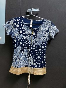 Shimmery Blue Party Top