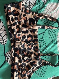 Leopard Print Bikini Top