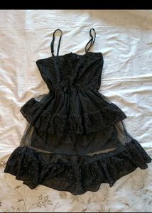 Sparkly Black Party Dress/Myntra