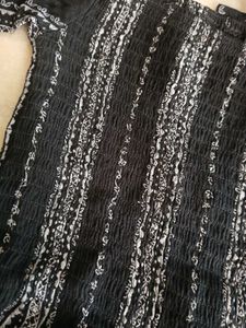 Striped Casual Black Dress