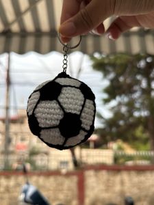 Football keychain crochet