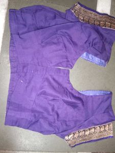 Beautiful Purple Blouse with Embellished Border