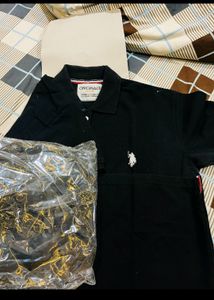 Cargo Track And Black Tshirt Combo