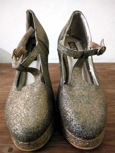 Sparkly T-Strap High Heels