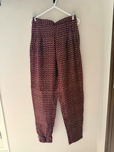 Burgandy Printed Kurta &amp; Pants Set