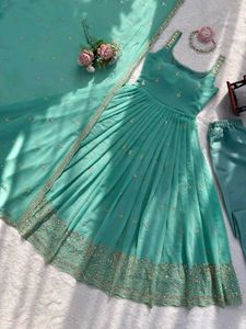Elegant Teal Kurta Set with Dupatta