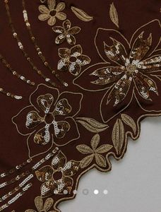Brown sequin Embellished Top