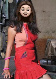 Red Denim Dress