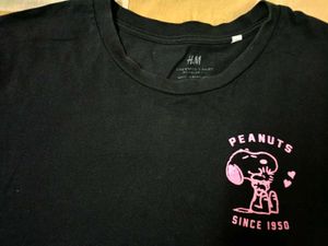 H&amp;M snoopy oversize tshirt