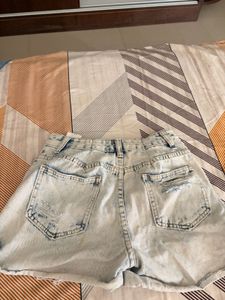 Distressed Denim Shorts