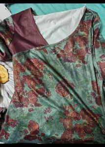 Floral Asymmetric Long Sleeve Top