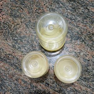 Set of 5 Clear Plastic Jars