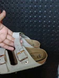 Grey Two-Strap Comfort Sandals - UK 39/2