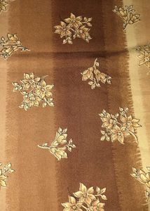 Brown Floral Dress Material
